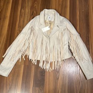 Women’s fringe jacket - new with tags, never worn